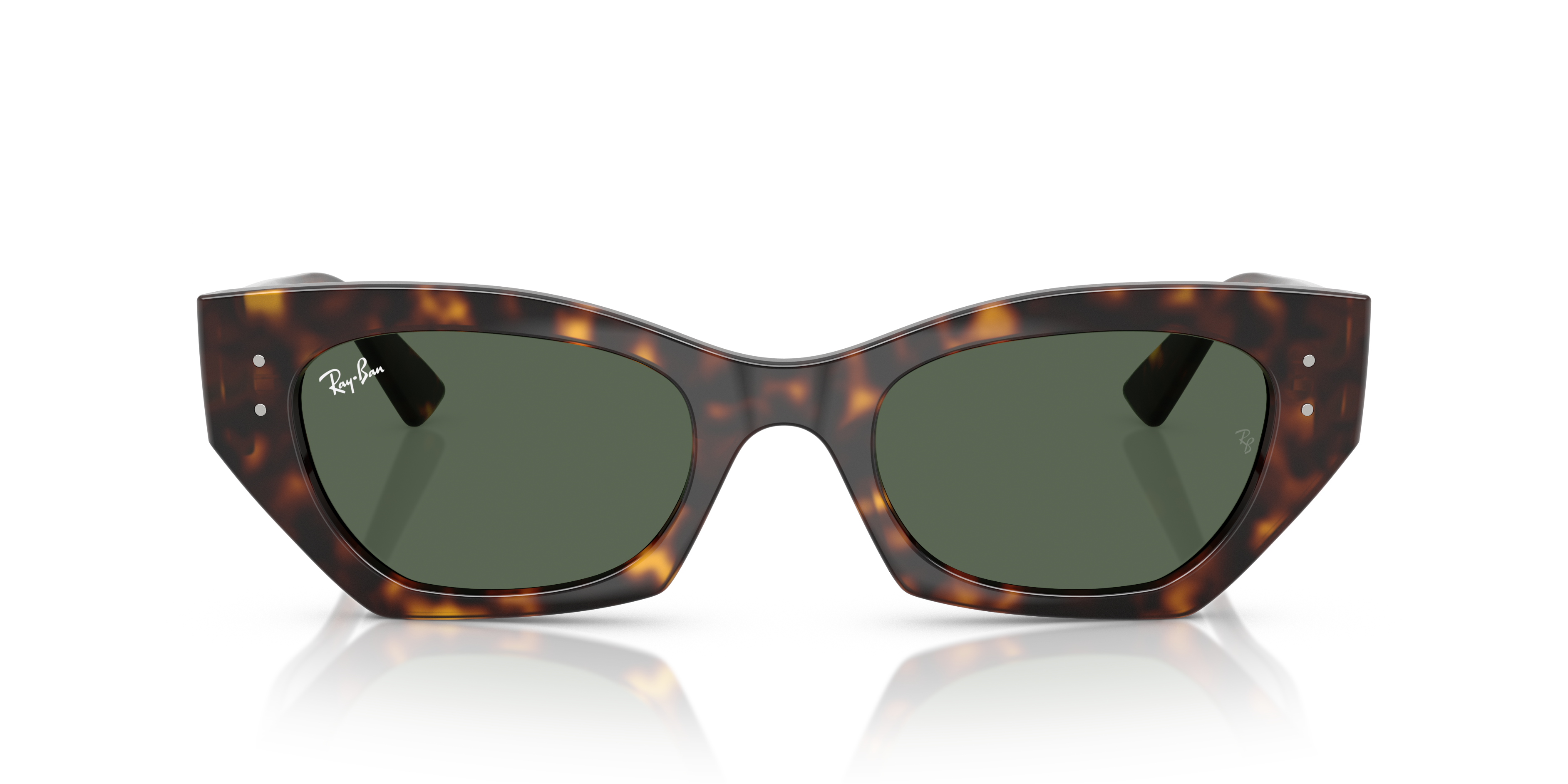 アール(ᵔᴥᵔ)　レディース　GB S ZENA BIO-BASED Sunglasses in Havana and Dark Green - RB4430 | Ray