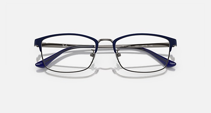 Ray-Ban RB8772D 1235 チタン メガネフレーム RB8772D OPTICS TITANIUM Eyeglasses with Dark Blue On Gunmetal and