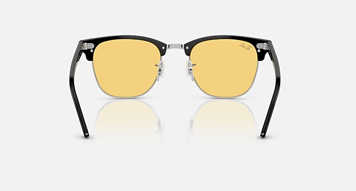CLUBMASTER CLASSIC サングラス シルバー上にブラック と イエロー (51