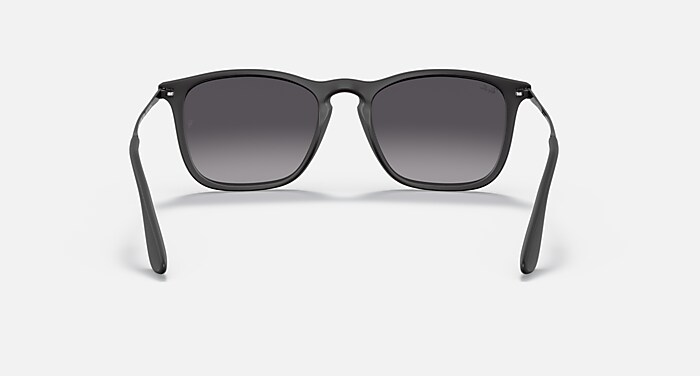 CHRIS Sunglasses in Rubber Black and Grey Gradient - RB4187F | Ray 