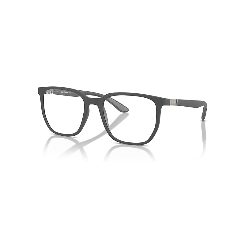 Ray-Ban Eyeglasses  Rb7235 Optics - Sand Grey Frame Clear Lenses Polarized 53-19, RX7235