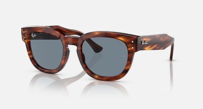 MEGA HAWKEYE Sunglasses in Striped Havana and Blue - RB0298SF