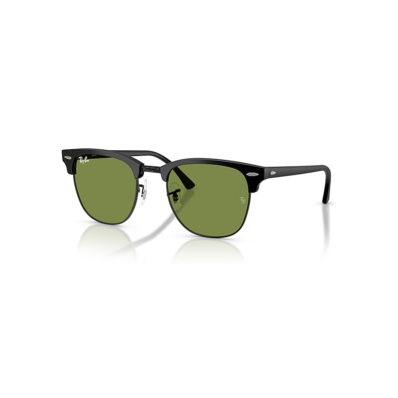 Ray - Ban Unisex Black/Green Rb3016 Clubmaster 601S4e Sunglasses Acetate Squared Normal - Image 5