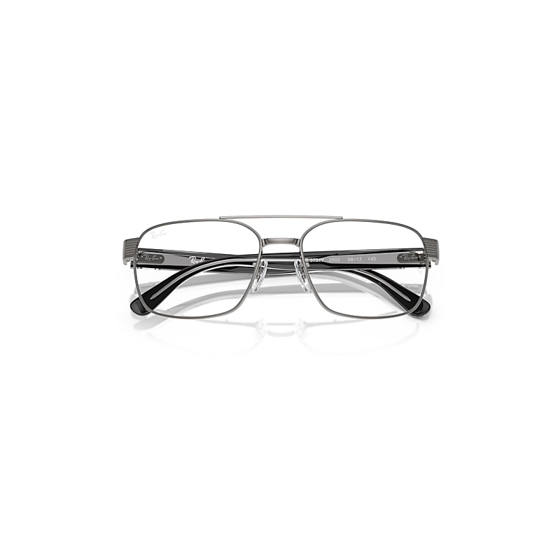 Ray-Ban Rb3751v Optics Optical Black On Transparent Frame Clear Lenses Polarized 56-17