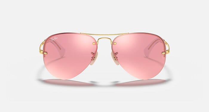 RB3449 Sunglasses in Arista Gold and Pink Mirror - RB3449  display picture 1