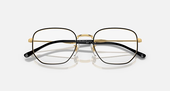 RB6496 OPTICS LIMITED メガネ ゴールド上にブラック と デモレンズ