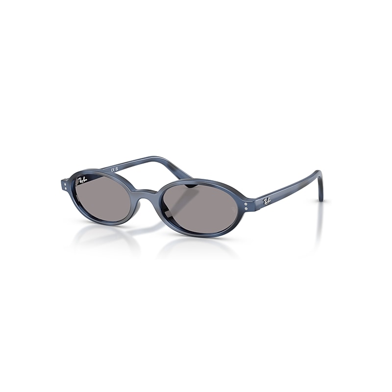 Ray-Ban Khal Bio-Based Lunettes De Soleil - Monture Havana Bleu Verres Gris 48-20, RB4472