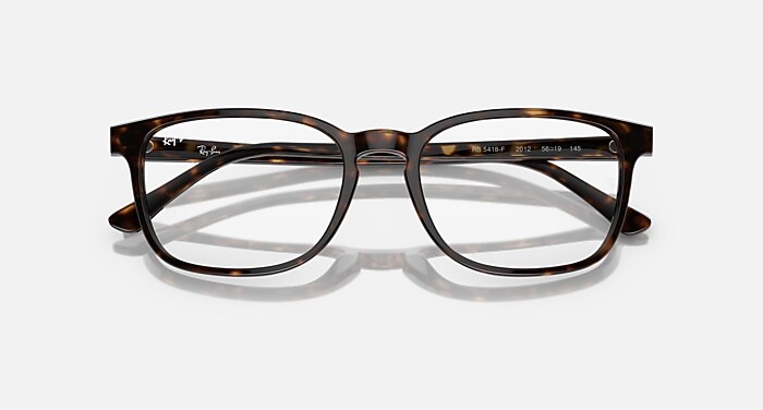 RB5418 OPTICS Eyeglasses with Havana and Clear (54-20) - RB5418F
