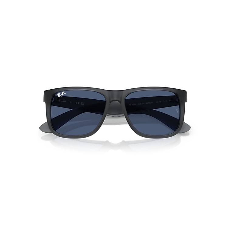 Ray-Ban Justin Classic Sunglasses Opal Grey Frame Blue Lenses 51-16
