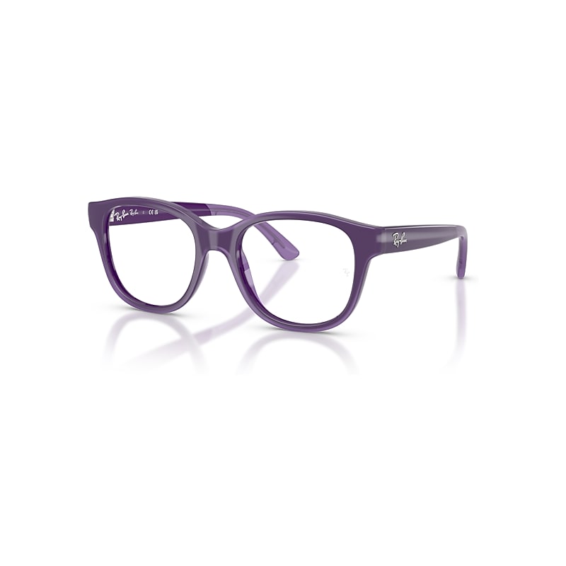Ray-Ban Rb1950 Optics Kids Everflex Violet Op Transparant Violet Montuur Helder Glazen Gepolariseerd 44-17