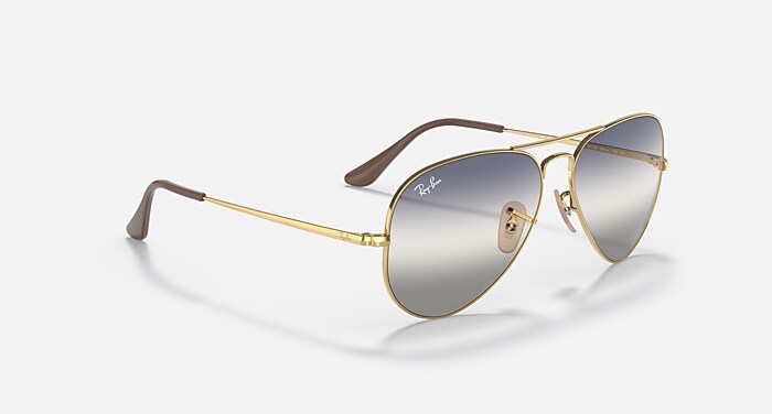 RB3689 BI-GRADIENT Sunglasses in Arista Gold and Blue/Grey 
