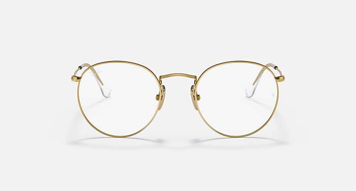 ROUND TITANIUM OPTICS Eyeglasses with Gold and Clear (50-21