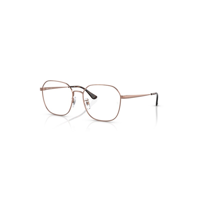 Ray-Ban Eyeglasses Unisex Rb6490 Optics - Copper Frame Clear Lenses Polarized 56-17