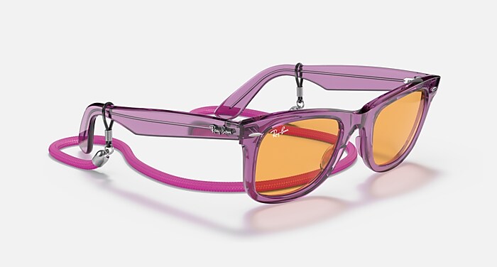 ORIGINAL WAYFARER COLORBLOCK Sunglasses in Transparent Violet and