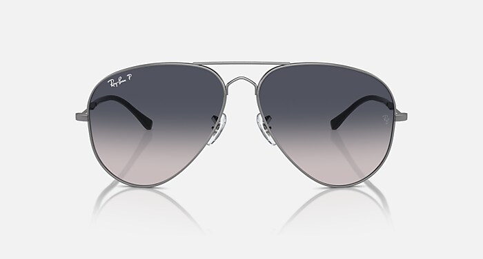 OLD AVIATOR Polarized Sunglasses in Gunmetal and Blue Polarized