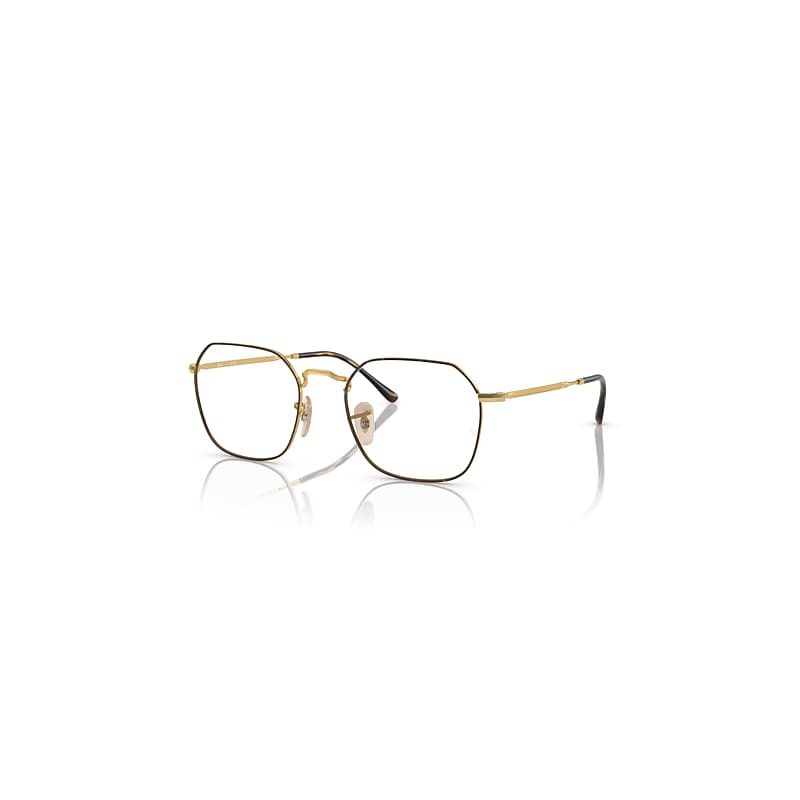 Ray-Ban Jim Optics  Gold Fassung Klar Glas Polarisiert 51-20