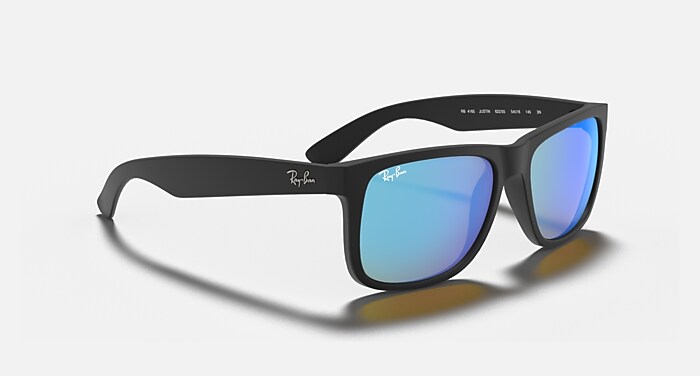 JUSTIN COLOR MIX Sunglasses in Rubber Black and Blue Mirror