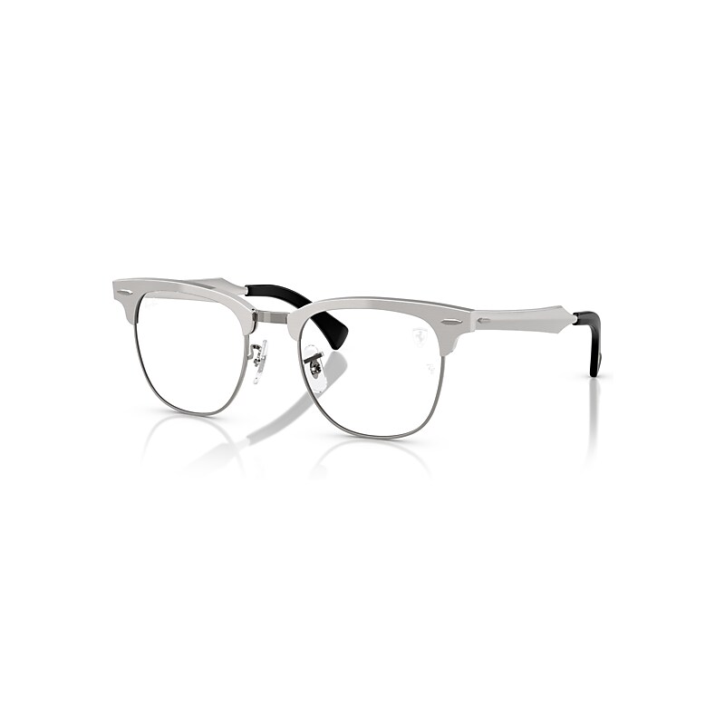 Ray-Ban Eyeglasses Unisex Rb3807vm Optics Scuderia Ferrari Collection - Brushed Silver Frame Clear Lenses Polarized 51-21