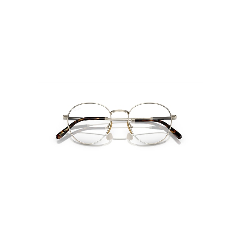 Ray-Ban David Titanium Optics Eyeglasses Arista Gold Frame Clear Lenses Polarized 51-20