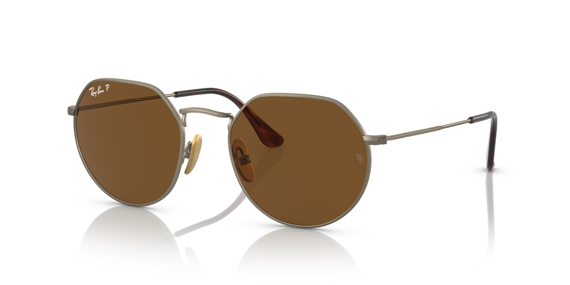 Ray-Ban Jack Titanium Lunettes De Soleil - Monture Or Verres Brun 51-20 polariss 225 €