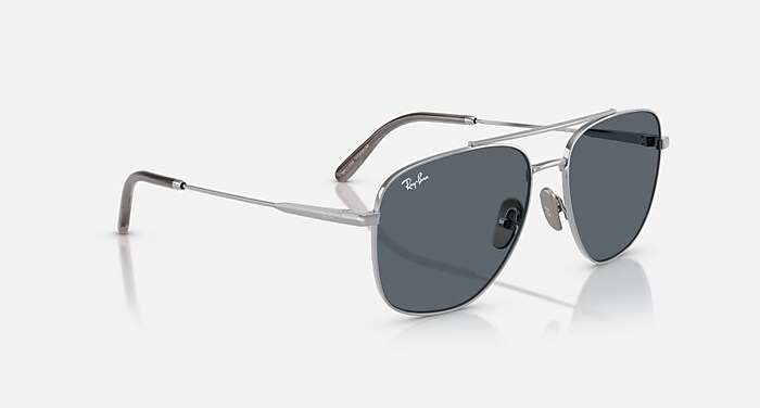 WILLIAM TITANIUM Sunglasses in Silver and Blue - RB8097 | Ray-Ban® US