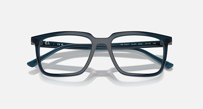 ALAIN OPTICS Eyeglasses with Opal Dark Blue and Clear (54-18