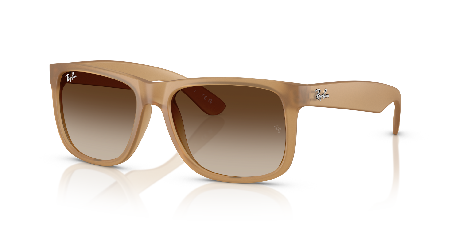Ray-Ban Justin Classic Lunettes De Soleil - Monture Caoutchouc Beige Verres Brun 54-16 147 €