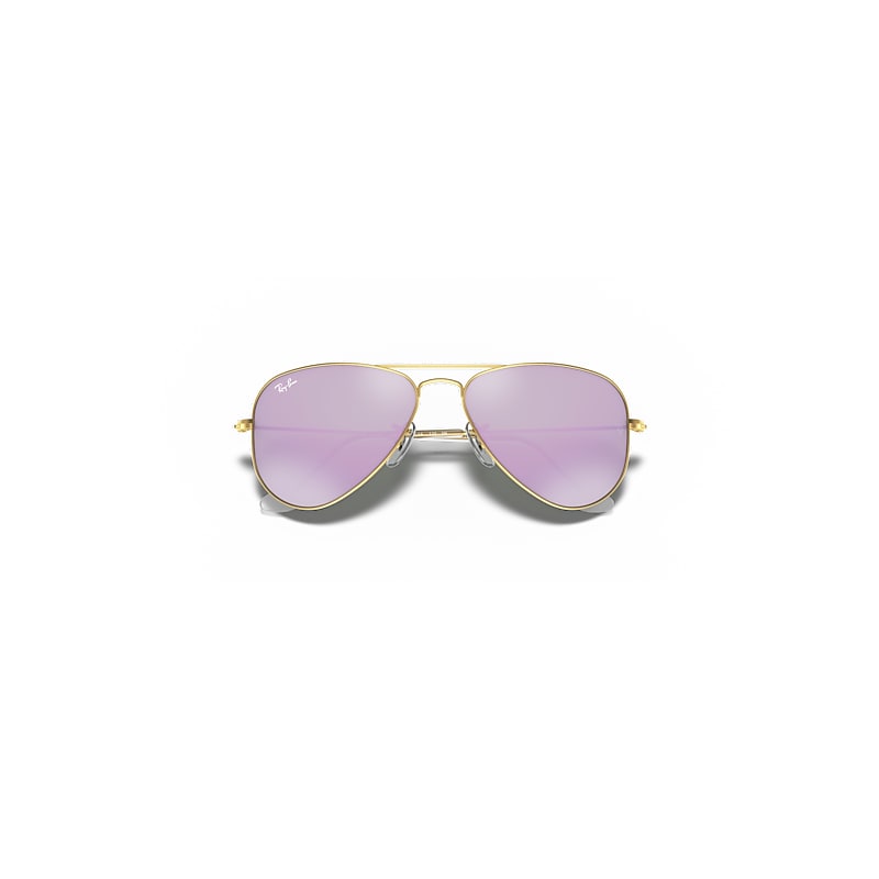 Ray-Ban Kids RJ9506S Junior Aviator 249/4V Kids' Sunglasses Gold Size 50