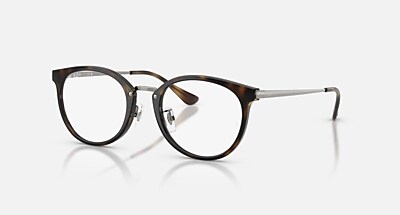 RB7266D OPTICS Eyeglasses with Havana and Clear (49-20) - RB7266D