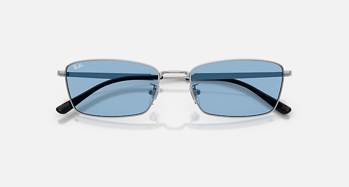RB8069D TITANIUM Sunglasses in Silver and Blue (55-18) - RB8069D