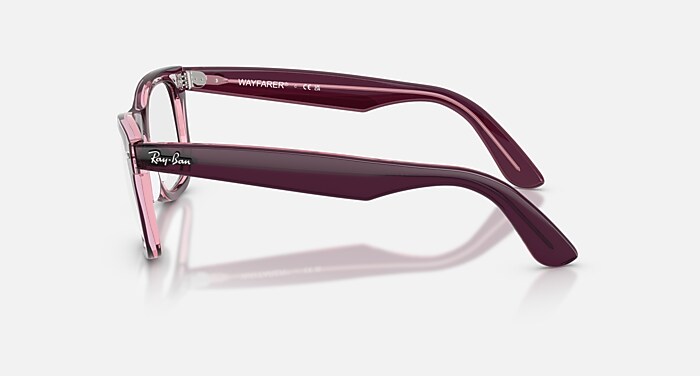WAYFARER EASE OPTICS Eyeglasses with Violet On Transparent Pink