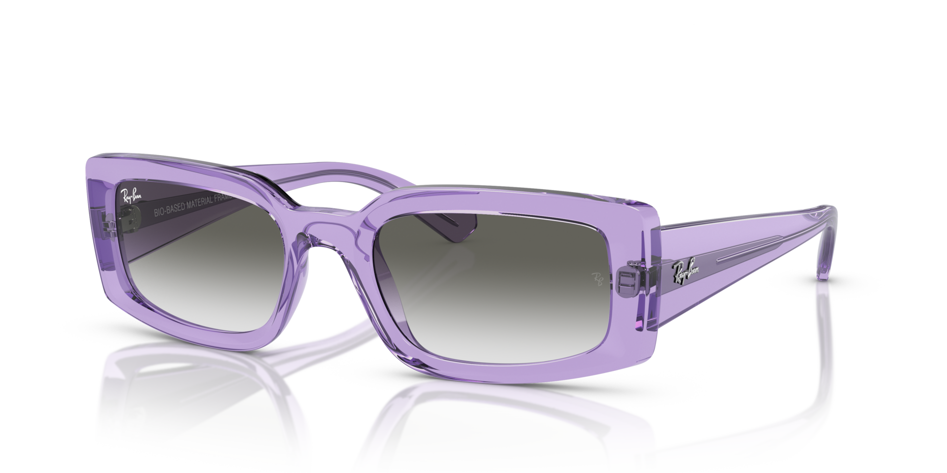 KILIANE BIO-BASED Sunglasses in Transparent Violet and Light Grey