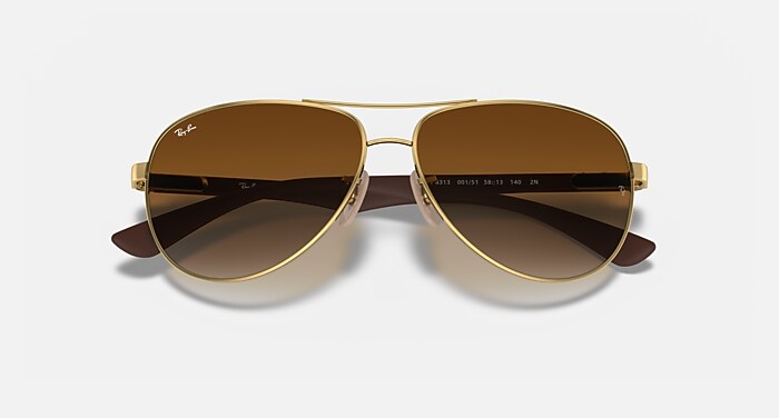 CARBON FIBRE Sunglasses in Arista Gold and Light Brown Gradient
