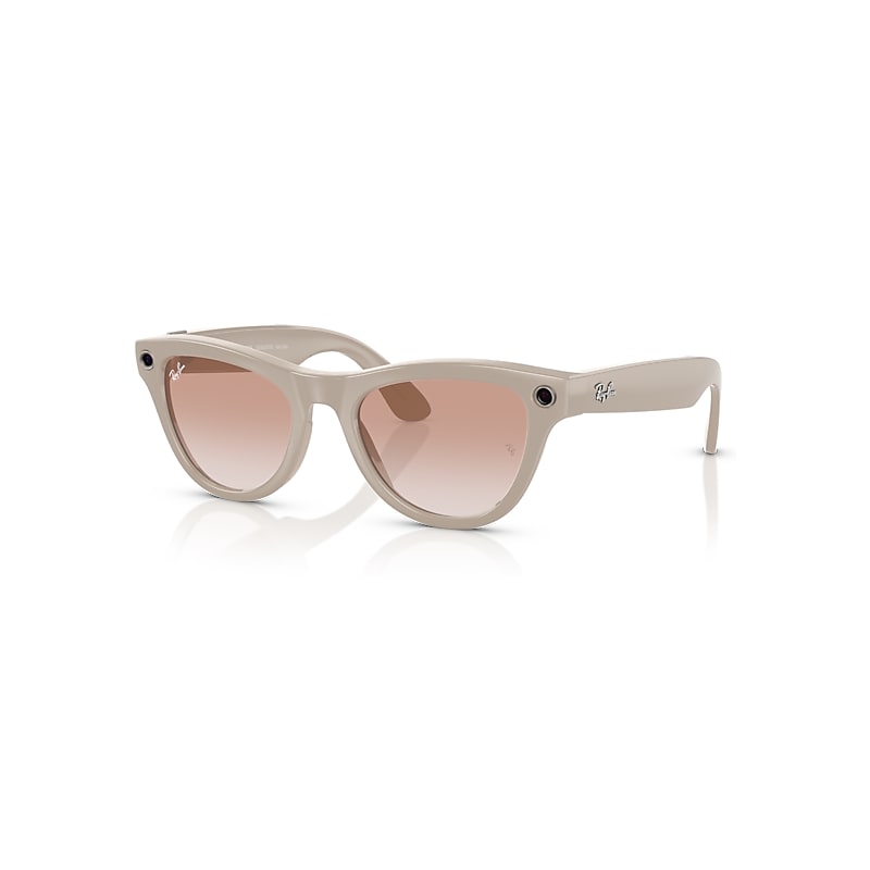 Ray-Ban Meta Chalky Grey Frame Pink Lenses Ai Glasses, RW4010