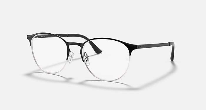 RB6375 OPTICS ポラライズド（偏光） メガネ シルバー上にブラック と