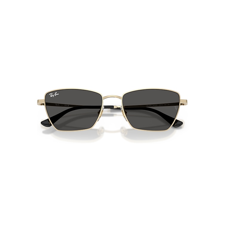DREA BIO-BASED Sunglasses in Pale Gold and Dark Grey (53-18