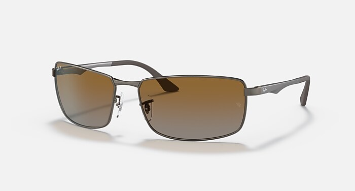 RB3498 Sunglasses in Gunmetal and Brown Polarized - RB3498 | Ray