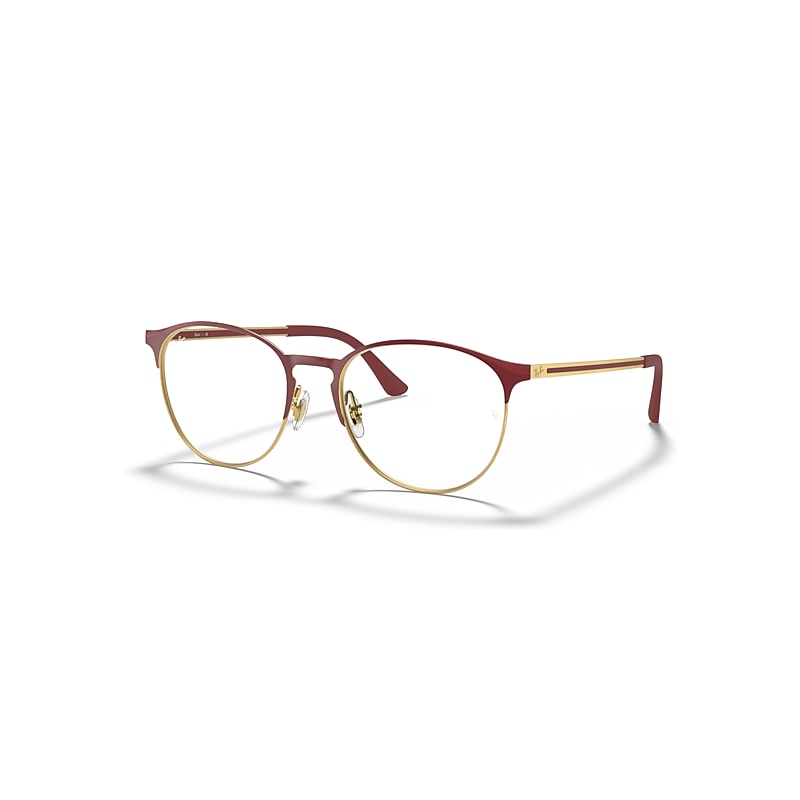Ray-Ban Eyeglasses   Optics - Gold Frame Clear Lenses Polarized 51-18, RB6375