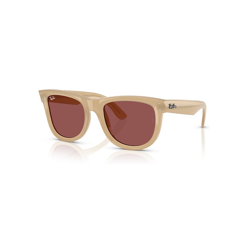 Ray-Ban Sunglasses  Wayfarer Reverse - Opal Beige & Honey Frame Violet Lenses 50-22, RBR0502S