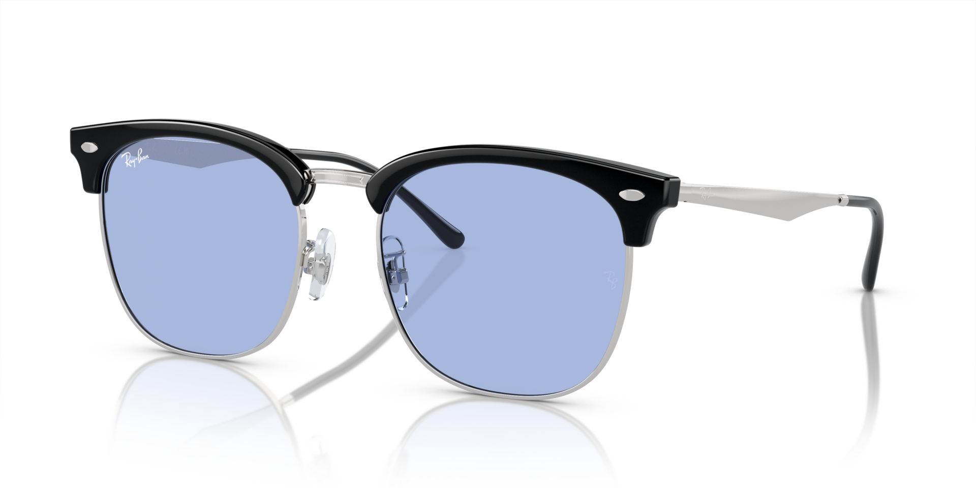Ray-Ban Rb4418d Lunettes De Soleil - Monture Argent Verres Bleu 56-19 76 €