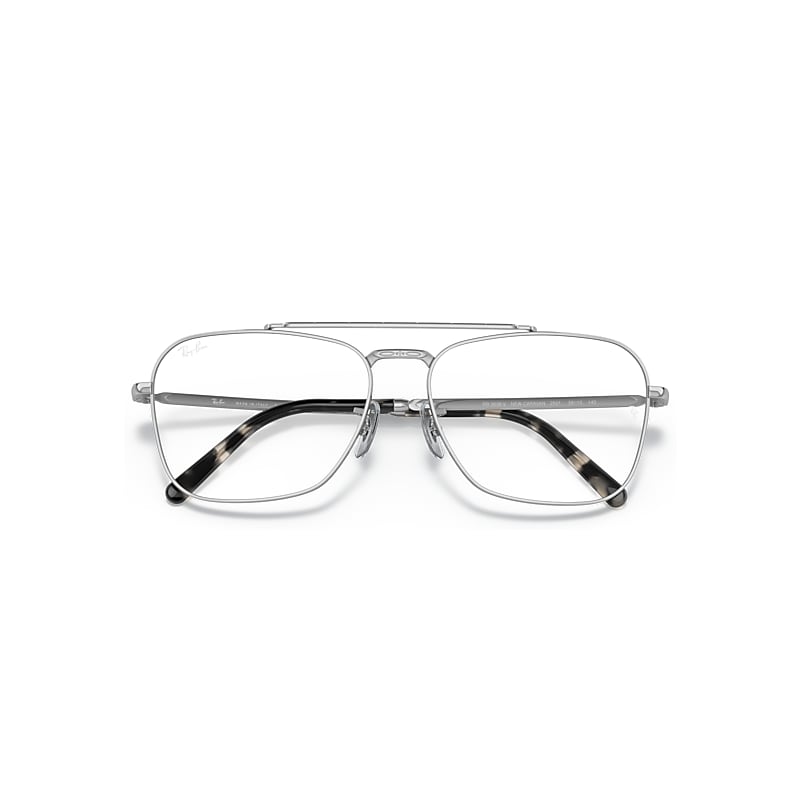 Ray-Ban New Caravan Optics Optical Silver Frame Clear Lenses Polarized 55-15