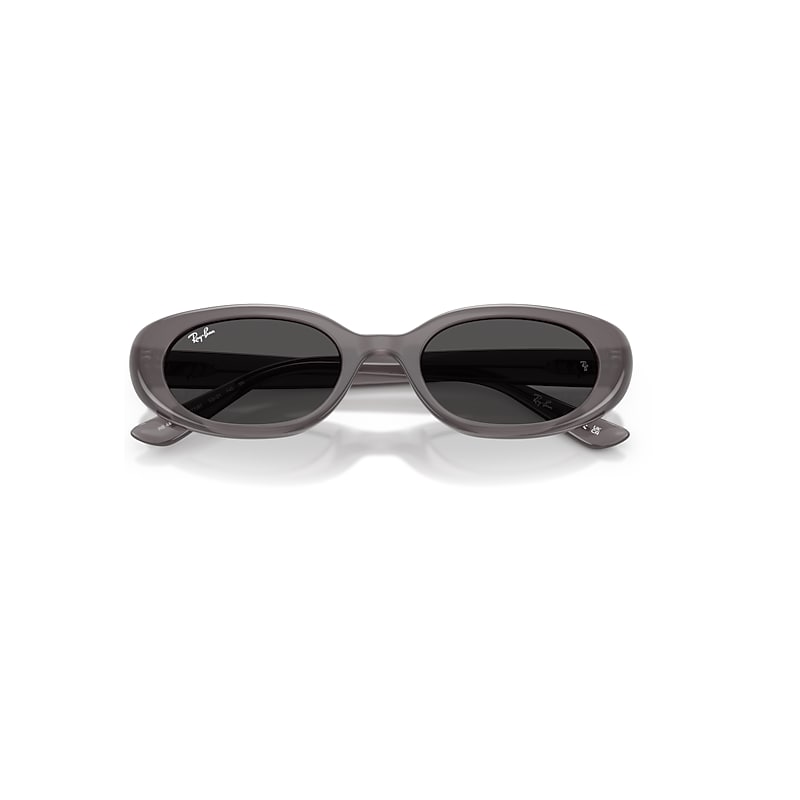 Ray-Ban Rb4441d Bio-based Sunglasses Transparent Dark Grey Frame Grey Lenses 53-21