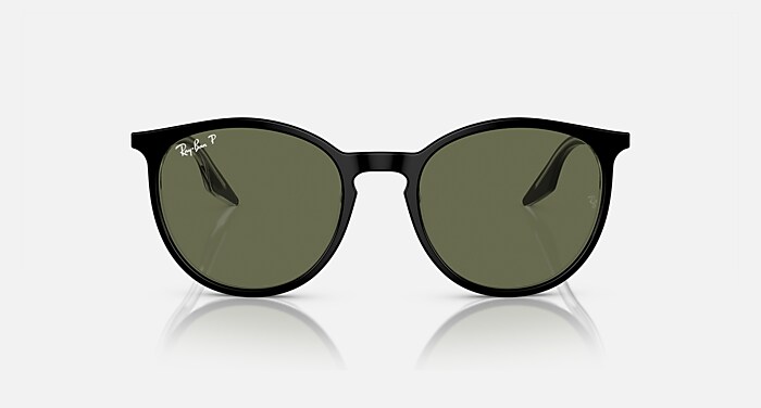レイバン／サングラスORB2204F RB2204 Polarized Sunglasses in Black On Transparent and Green
