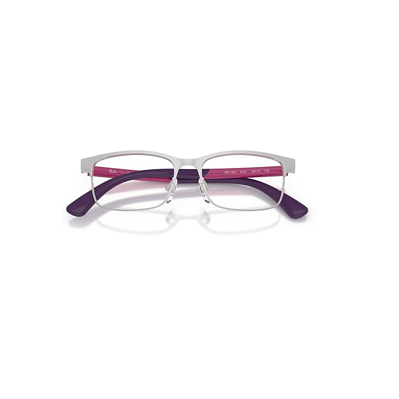 Ray-Ban Rb1061 Optics Kids Bio-based Optical Purple & Violet Frame Clear Lenses Polarized 46-15