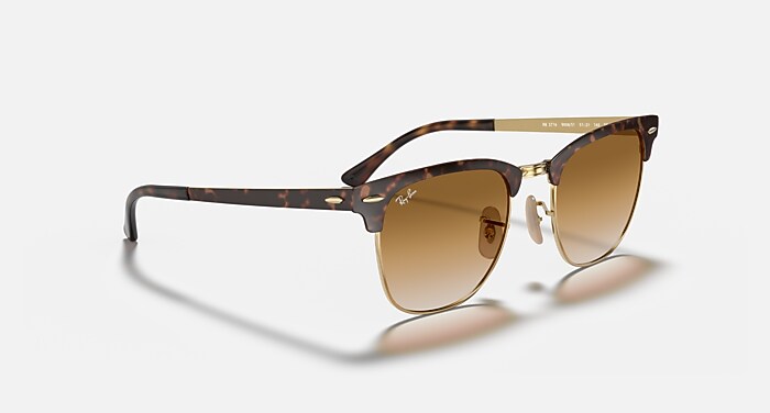 CLUBMASTER METAL Sunglasses in Havana On Gold and Light Brown 
