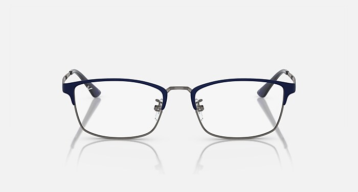 Ray-Ban TITANIUM サングラス シルバー RB8772D OPTICS TITANIUM Eyeglasses with Dark Blue On Gunmetal and