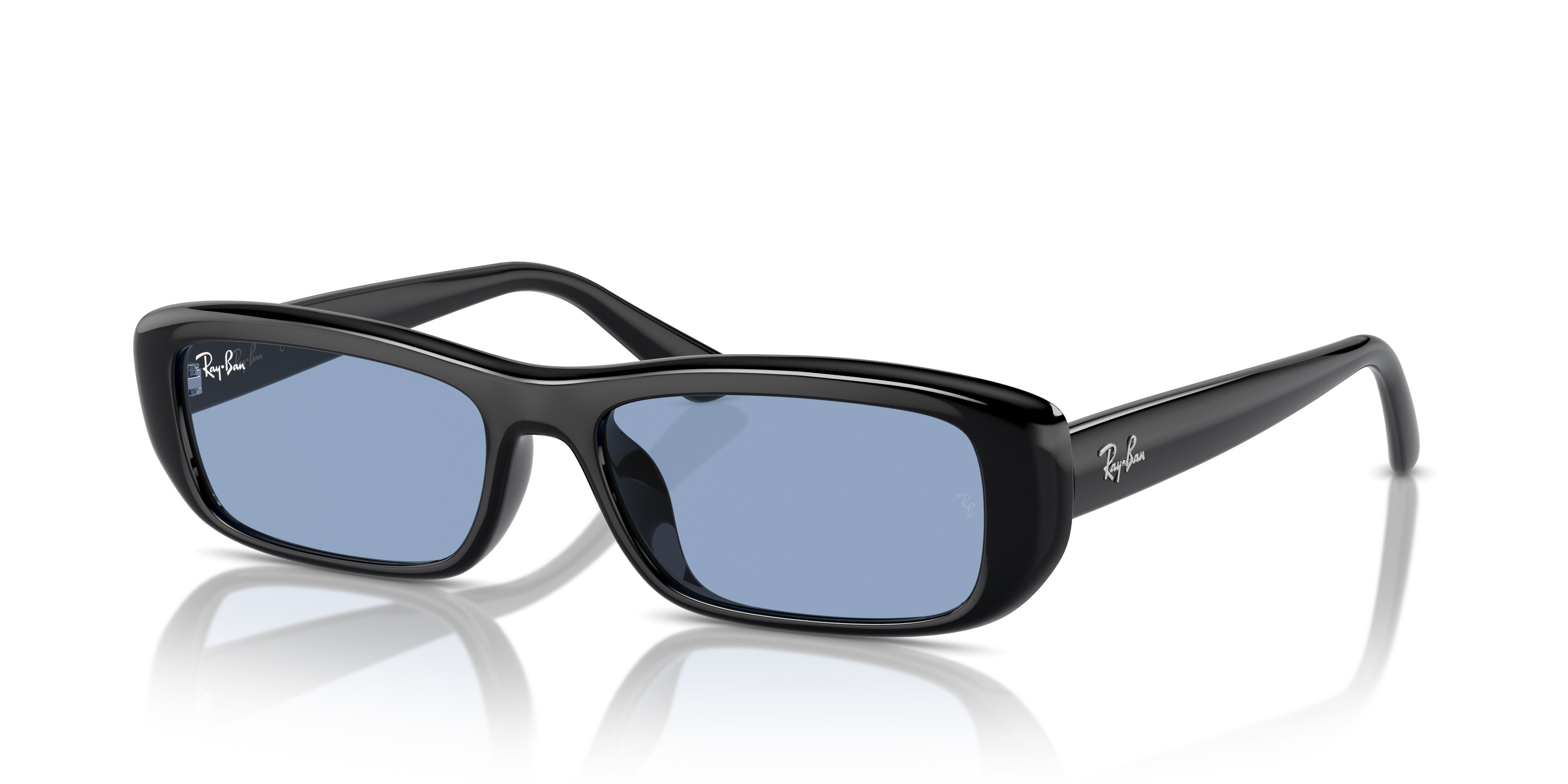 Ray-Ban Sonnenbrillen Rb4436d Bio-based - Schwarz Rahmen Blau Glas 55-16