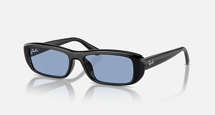 RB4436D BIO-BASED Sunglasses in Black and Light Blue (55-16