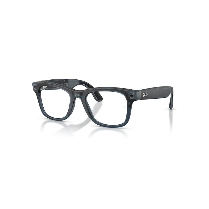 Rayban N/A Ray-Ba Met (Ge 3) Wayfarer Trasparet Matte Ocea Blue Trasitios® Grey Leses - Image 3