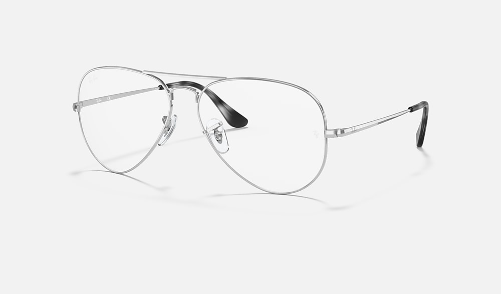 AVIATOR OPTICS Eyeglasses with Silver and Clear (58-14) - RB6489